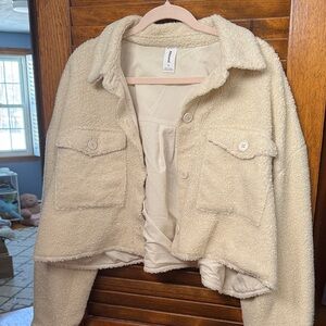Cream Teddy Jacket